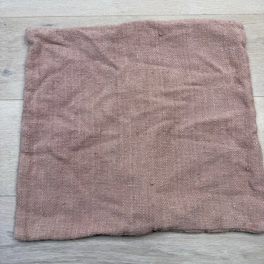 West Elm Blush Knit Textile Pillow Cover